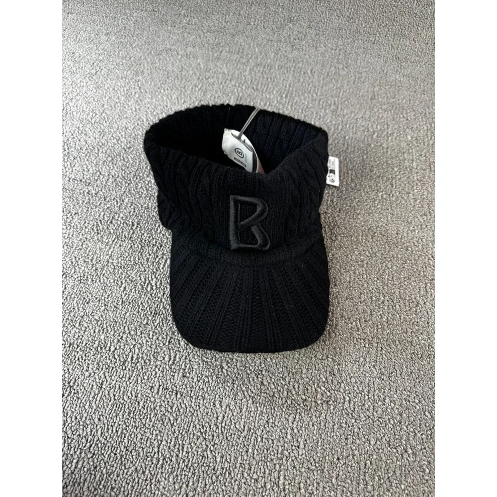 Bogner Tessa Visor Hat Black Cable‎ Knit Wool Cashmere Blend Outdoors Active New